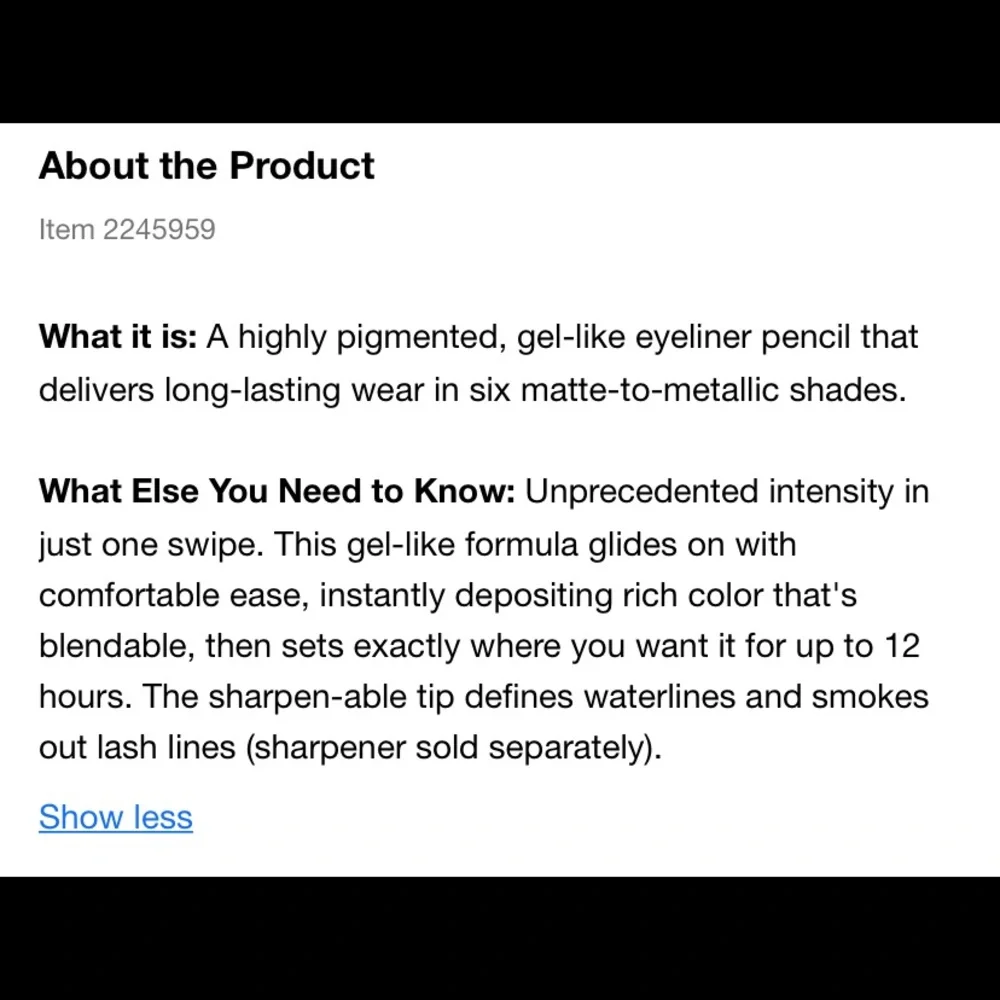 NIB - NARS - High Pigment Longwear Eyeliner VIA VENETO